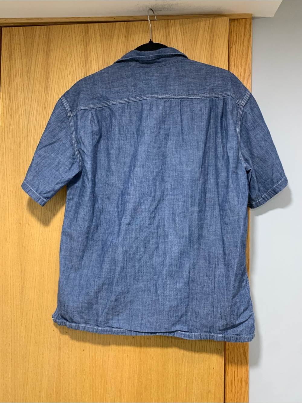 Uniqlo x JW Anderson Blue Short Sleeve Chambray Button Up Shirt - Size XS - Picture 2 of 4